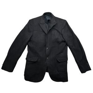 Oobe Brand Lanificio Luigi Zanieri Wool Sport Coat Blazer Men 42L Black Portugal